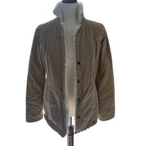 Abercrombie & Fitch Vintage Y2K Tan Velvet Sherpa Jacket Size M